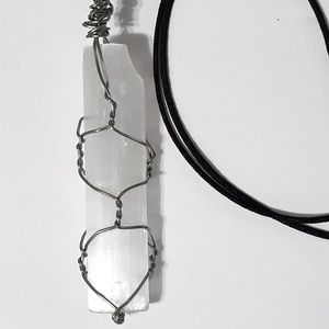 Magnetar Crystals Jewelry - Selenite Crystal Pendant Magnetar Crystals Jewelry - Selenite Crystal Pendant